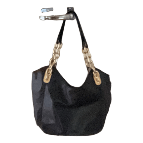 Michel Kors black leather ToTe gold detail