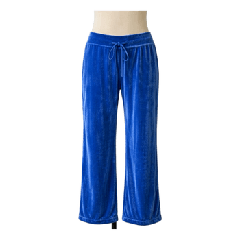 Blue velvet lounge pants