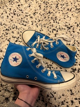 Blue Converse high tops