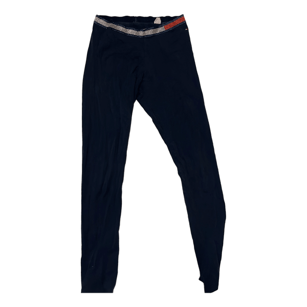 Mørkeblå leggings med glimmerkant