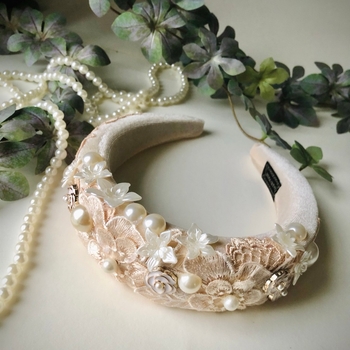 Pehmeä helmipanta hiuspanta 