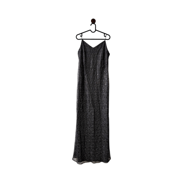 Women’s black sequin evening dress
