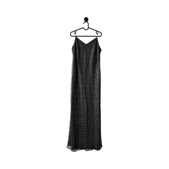 Women’s black sequin evening dress