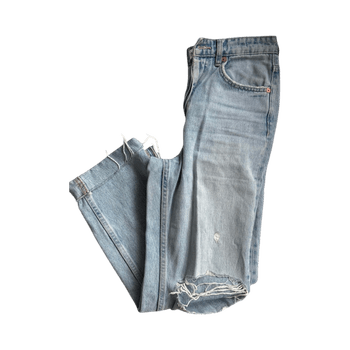 Light wash straight jeans