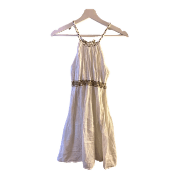 White embroidered summer dress