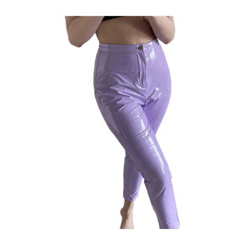 Violetit kiiltonahkahousut