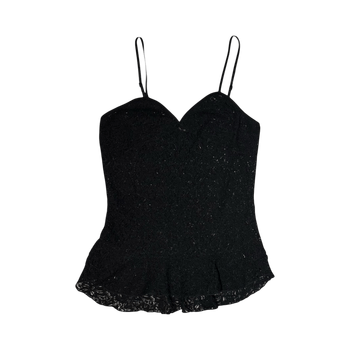 Black lace camisole top