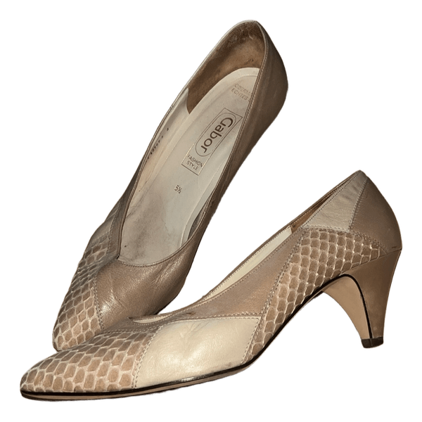 Gabor beige leather heels