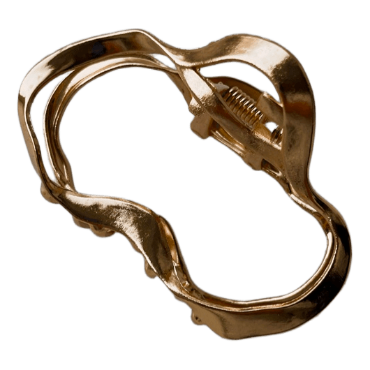Gold wavy hair claw