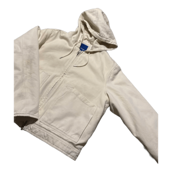 Cream zip hoodie jacket