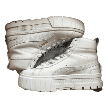 White Puma platform sneakers