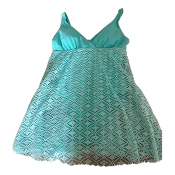Mint lace swim dress-swimwear new. Mündi värvi ujumistrikoo pitsidega.
