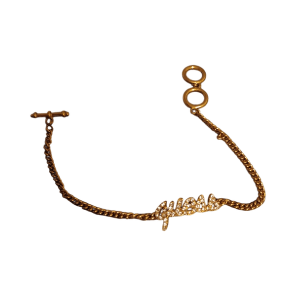 Gold guess bracelet