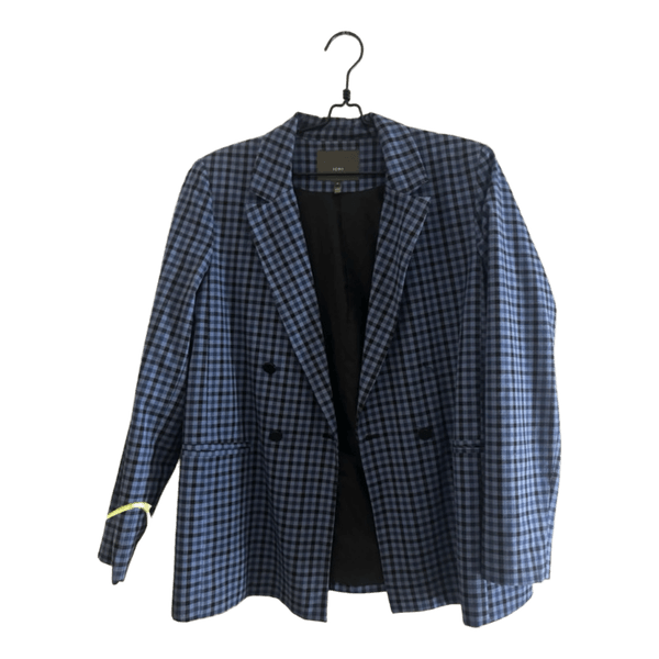 Blå ternet blazer