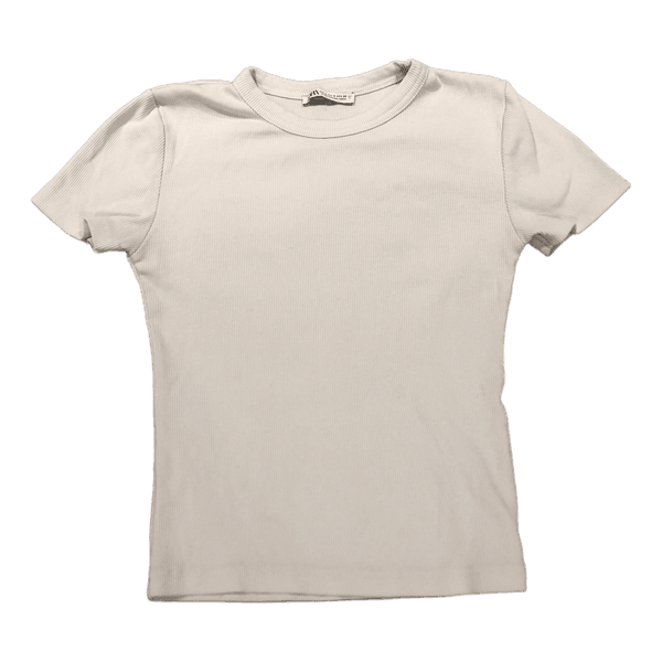 Zara ribstrikket t-shirt