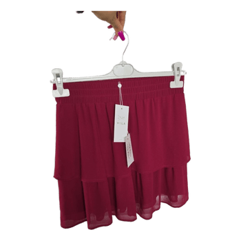 Burgundy tiered skirt