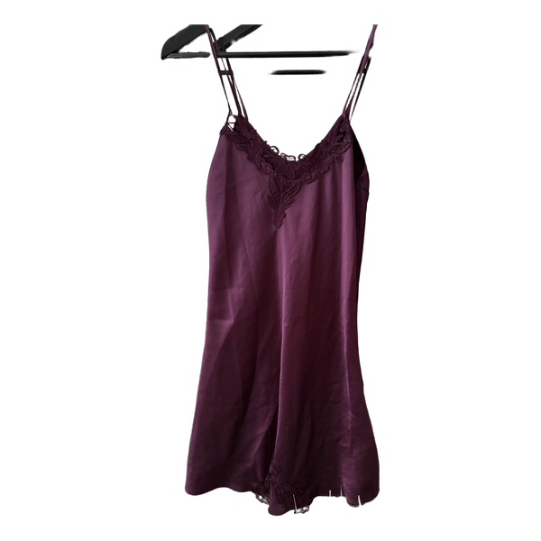 Purple satin nightdress
