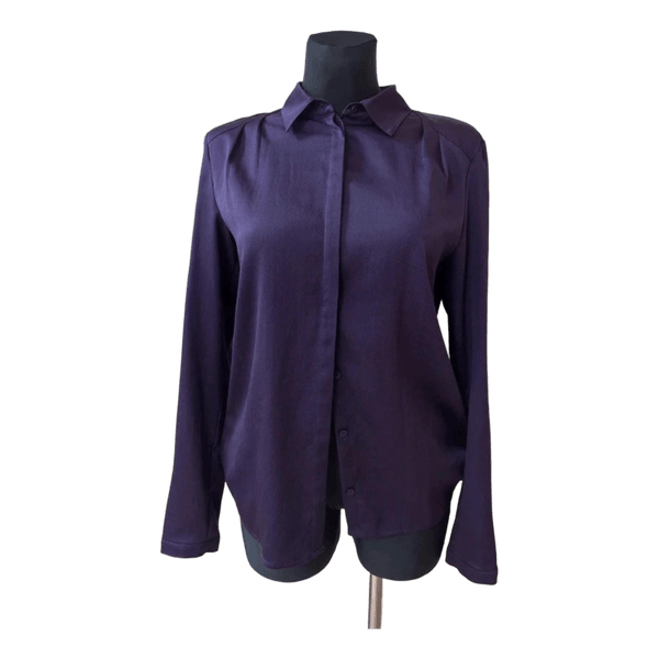 Dark purple button-down shirt
