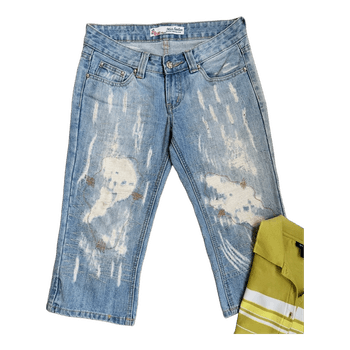 Miss Bonbon distressed jeans emo style coquette rare