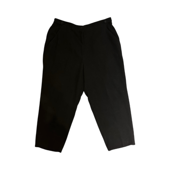 Black tapered trousers