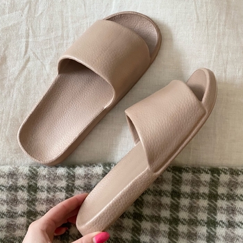 Beige slippers