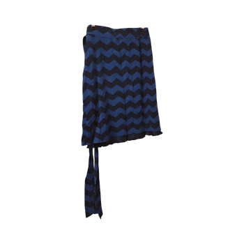 Blue patterned skirt