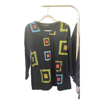 Black long-sleeved top