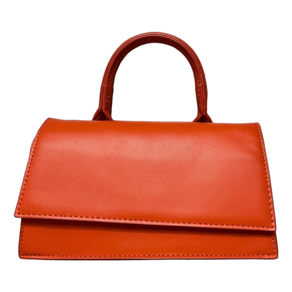 Orange structured handbag