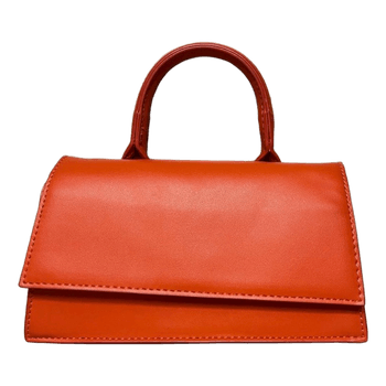 Orange structured handbag