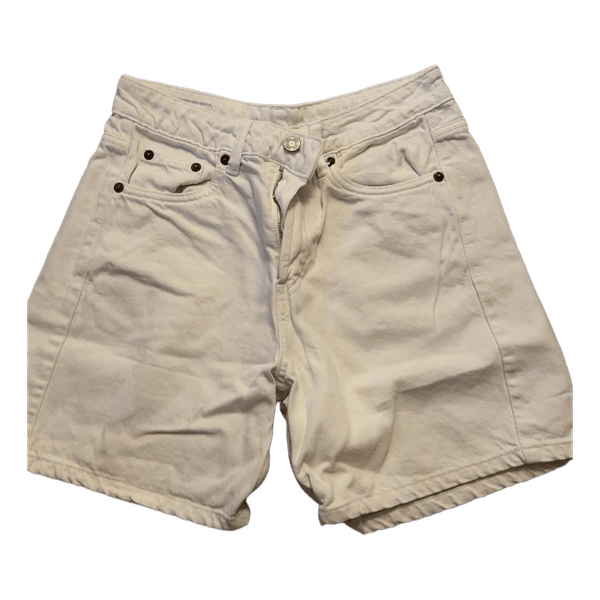 Hvide denimshorts