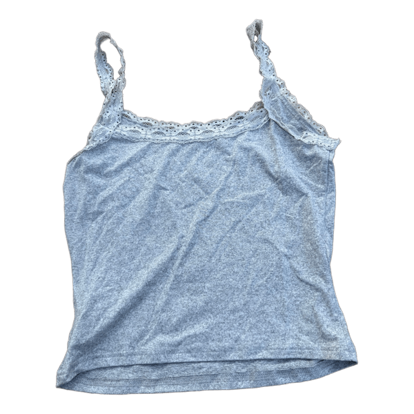 Grey lace tank top