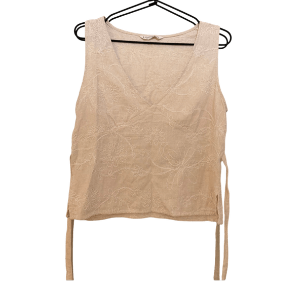 Stradivarius broderet ærmeløs top