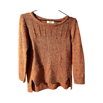 Orange knitted sweater