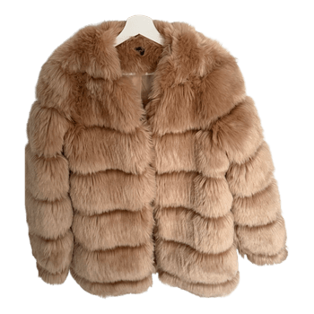 Beige tekoturkistakki