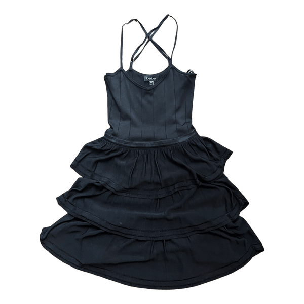 Bebe black tiered dress