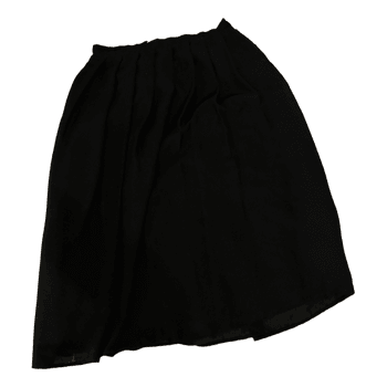 Black pleated midi skirt