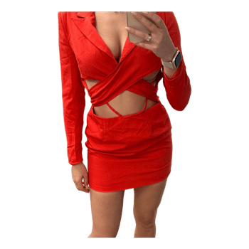Red blazer mini dress