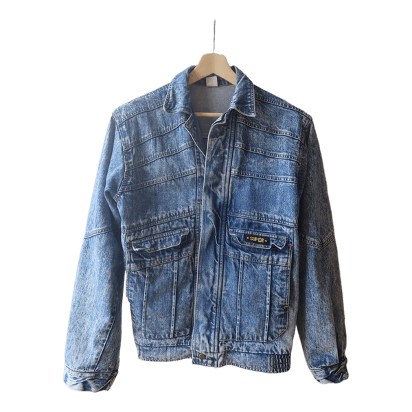 Acid wash denim jacket