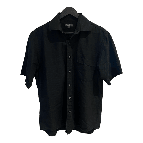 ATLANT basic black button down polo