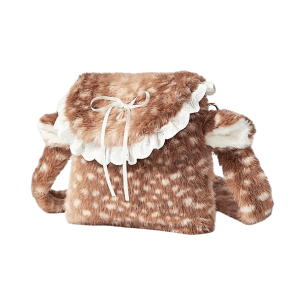 Faux fur deer crossbody bag