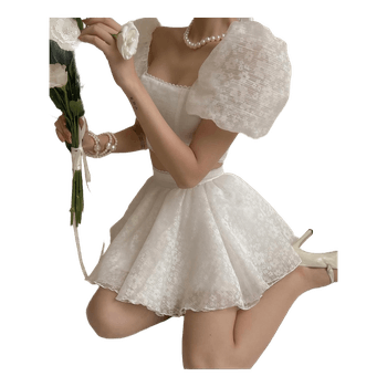 White lace two-piece set