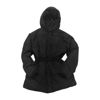 Black padded hooded jacket