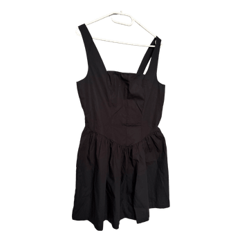 Black cotton mini dress