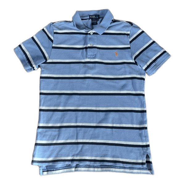 Striped cotton polo shirt