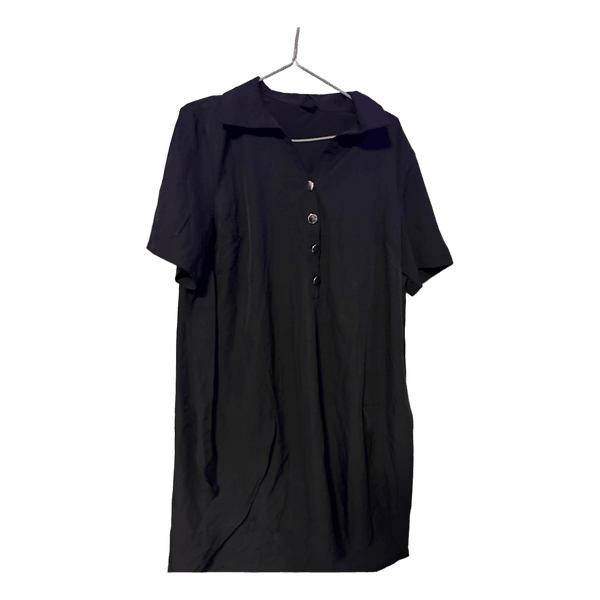 Black button down dress