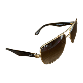 Brown gradient aviator sunglasses