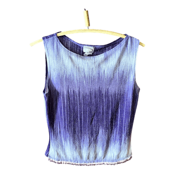 Purple glitter varrukateta topp