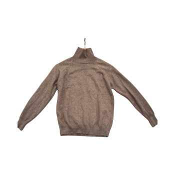 Beige korkeakauluksinen neule