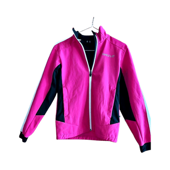 Pink musta softshell takki