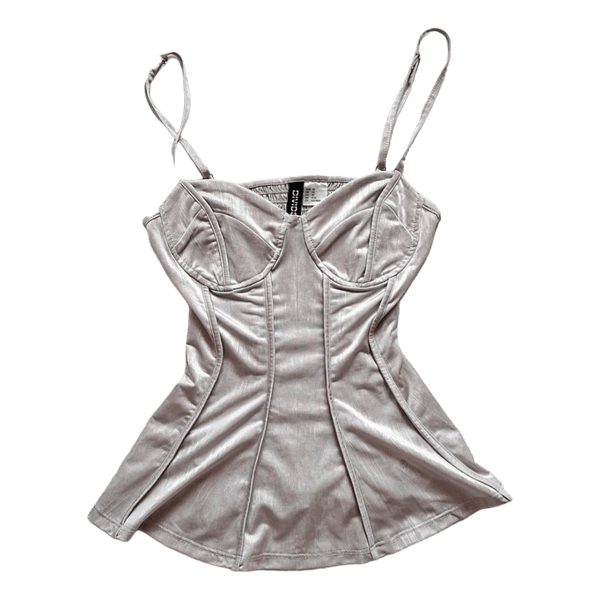 Grey corset top